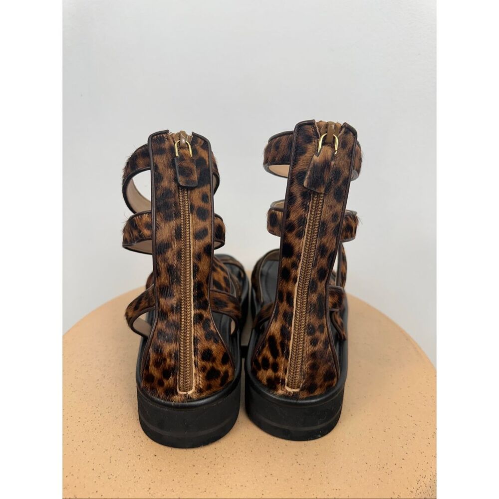 Stuart Weitzman Women’s Gala Lift Leopard Gladiator Sandals - Picture 5 of 10